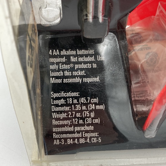 Vintage Estes Flying Model Rocket Starter Set Code Red New Sealed Rare - Picture 7 of 10